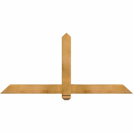 Ekena Millwork Eugene Rough Sawn Timber Gable Bracket, Western Red Cedar, 60"W x 27"H x 4"D x 4"F, 11/12 Pitch GBW060X27X0404EUG00RWR